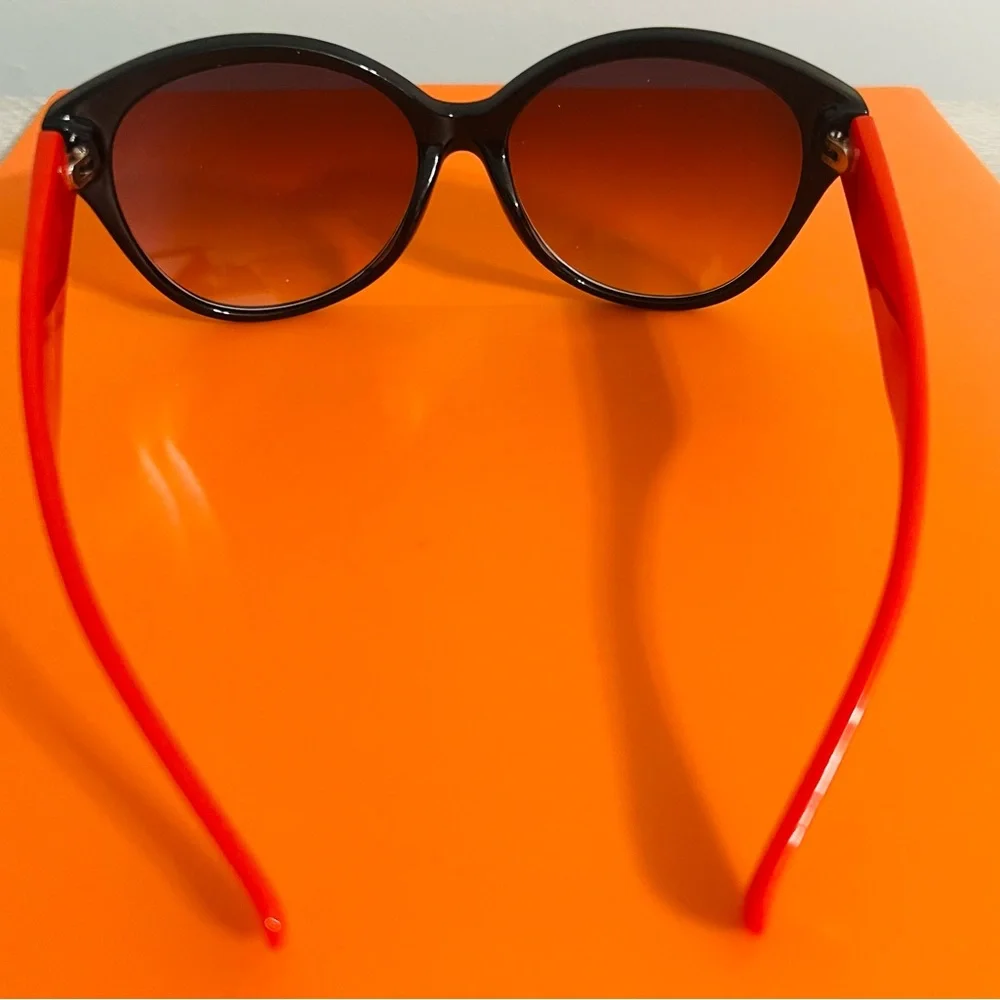 EASON EYEWEAR Sunglasses Womens Red with Gold Accent - Picture 4 of 5